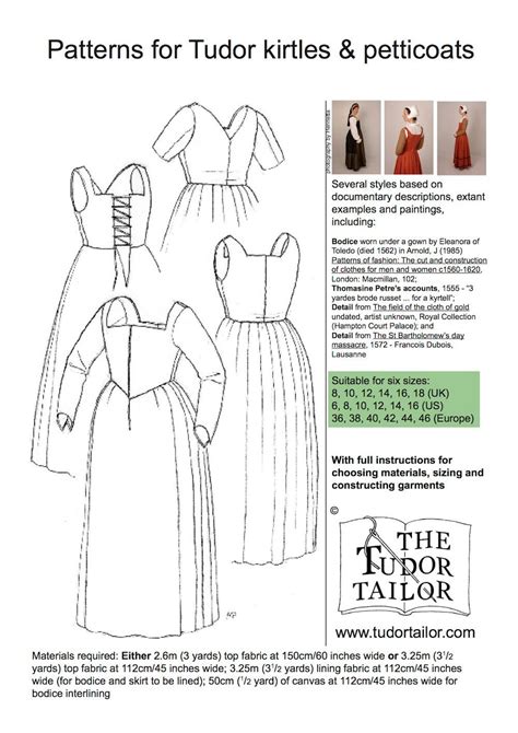 the tudor pattern|authentic renaissance clothing patterns.